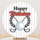Weiß Golf Ball Streifen Glücklich Geburtstag Runden Hintergrund